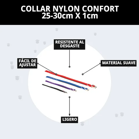 Présentation du collier nylon confort en boutique Compa Pattes