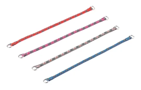 Vue latérale du collier nylon rond couleur rouge