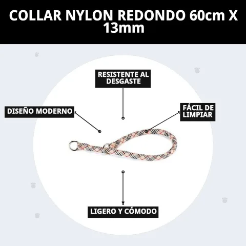 Collier Nylon Rond 60cm x 13mm