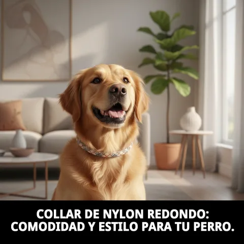 Collier nylon résistant pour chiens moyens en extérieur