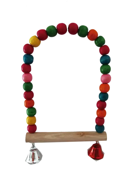 Balancoire interactive en bois avec son pour oiseaux aux couleurs vives