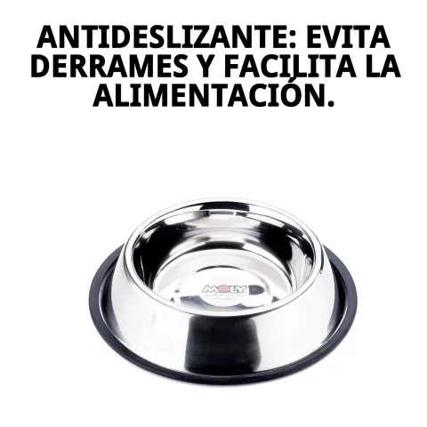 Gamelle anti-gaspillage avec base stable pour éviter les glissements