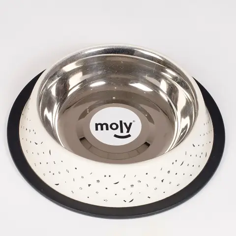 Gamelle Moly finition noire avec base antidérapante