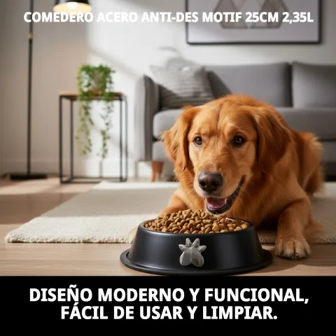 Gamelle Motif accompagnée d'autres accessoires pour chiens