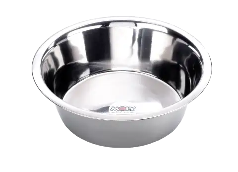 Vue latérale de la gamelle acier Eco pour chiens moyens et grands