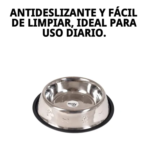 Vue latérale gamelle acier inoxydable avec décorations