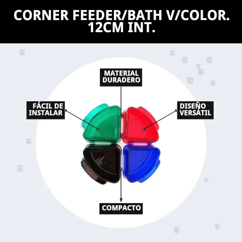 Comedero baignoire angle avec petit animal