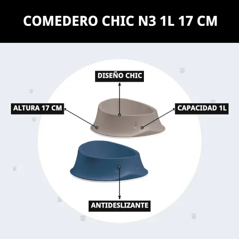 Vue du dessus de la gamelle Chic N3 montrant son diamètre