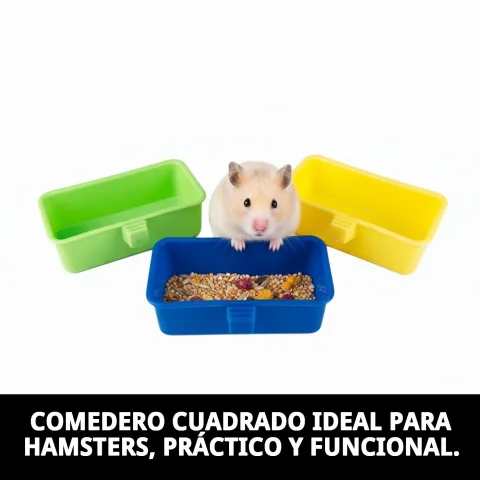 Mangeoire pour hamster avec nourriture à l'intérieur