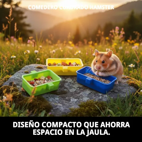 Vue latérale de la mangeoire pour hamster
