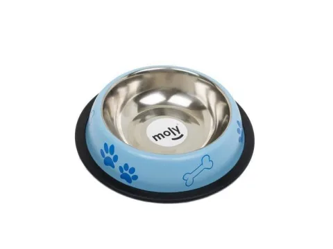 Base antidérapante de la gamelle en acier pour chat