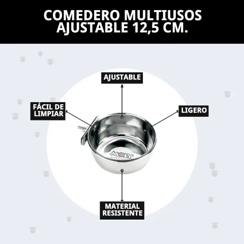 Vue latérale de la gamelle multiusage ajustable 12,5 cm