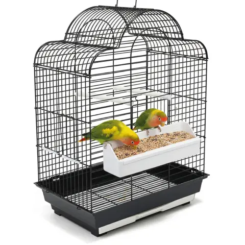 Lot de 5 mangeoires universelles avec grille pour utilisation en cage