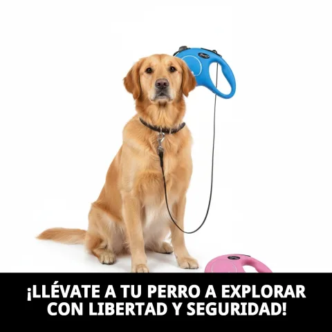 Laisse extensible Flexi New Classic M/L avec un grand chien dans un parc
