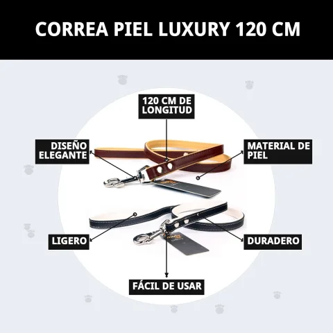 Palette de couleurs disponibles pour la laisse Luxury 120 cm