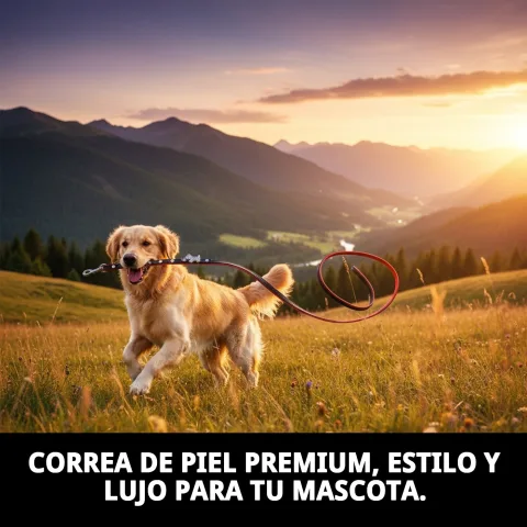 Laisse Luxury Joya utilisée lors d'une promenade avec un chien