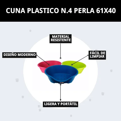 Couffin plastique N.4 Perle en intérieur