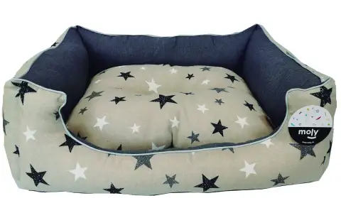 Détail du rembourrage anti-acariens et finition résistante de la corbeille Estrellitas T-3