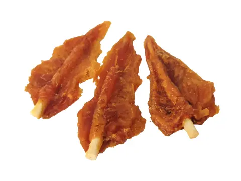 Friandise dentaire pour chiens peau de boeuf naturelle et blanc de poulet