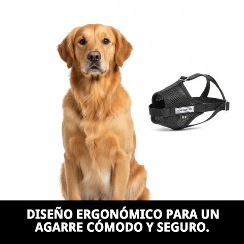 Chien buvant de l'eau avec la muselière DOG CONTROL N.6