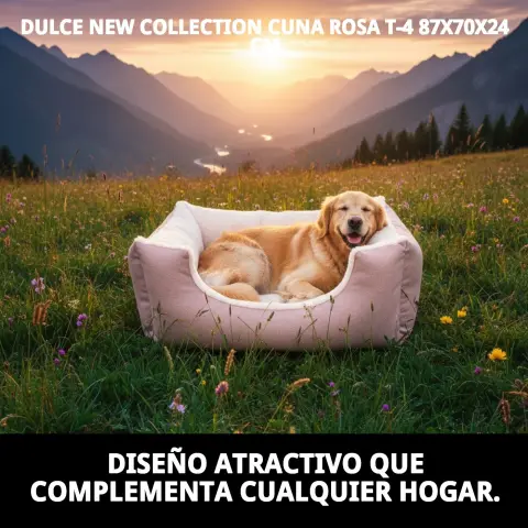 Animal reposant dans la corbeille DULCE NEW COLLECTION rose