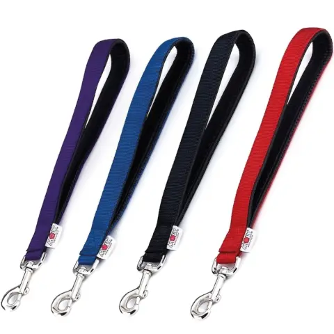 Poignée confort nylon double 40x2,5 cm pour chiens vue de face