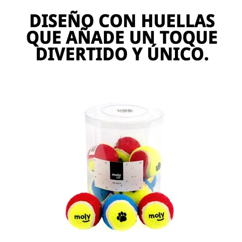 Chien jouant avec balle de tennis 6.5 cm Compa Pattes