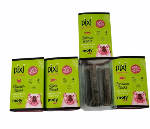 Présentation du présentoir de snacks naturels pour chiens Compa Pattes