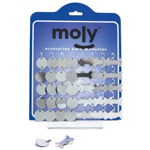Expositeur 24 Plaques Identificatives Collar Mix Moly | Différentes Formes pour Animaux