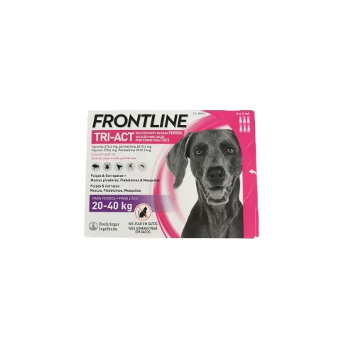 Pipettes FRONTLINE TRI-ACT pour chiens de 20 à 40 kg
