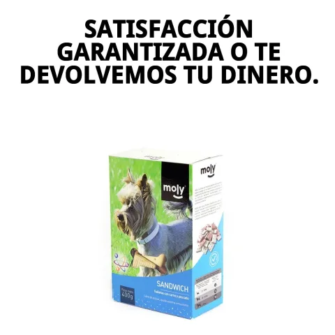 Snack croquant pour chiens biscuit sandwich fourré Moly