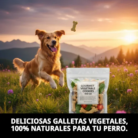 Biscuits Gourmet Végétaux Moly dans une gamelle pour chiens