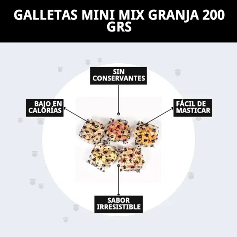 Présentation de 200 g de Biscuits Mini Mix Ferme Moly