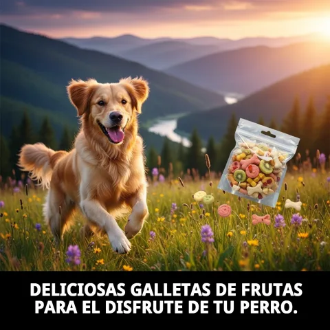 Snack sain pour chiens avec fruits et vitamines