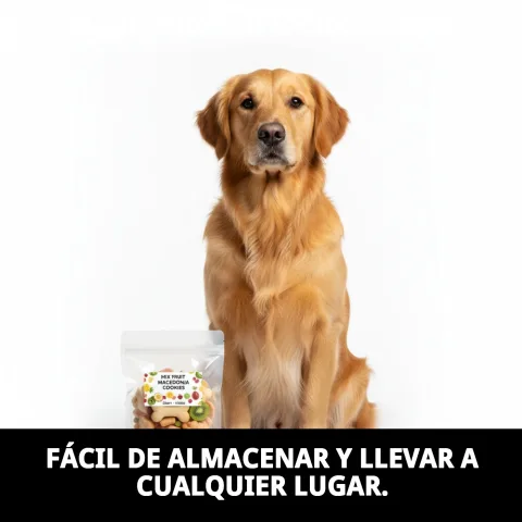 Biscuits Moly Mix Fruit Macedonia dans une gamelle pour chiens
