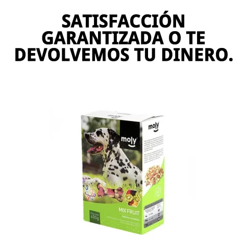 Présentation en sachet de 400 g de biscuits pour chiens