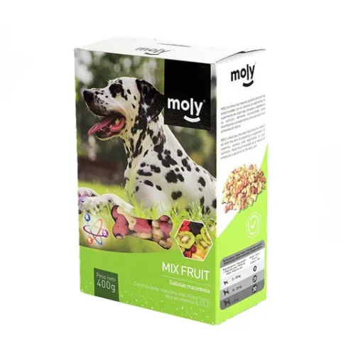 Biscuits Mix Fruit Macedonia 400 g | Snack Naturel aux Fruits pour Chiens – Moly