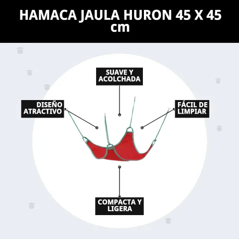 Produit hamac pour cage de furets emballé Compa Pattes