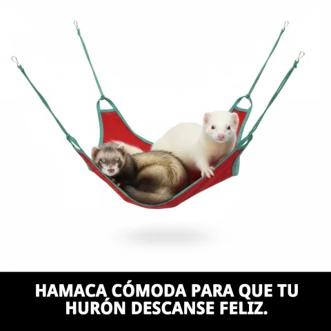 Vue latérale du hamac pour furets dans la cage