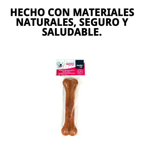 Chien profitant de l'os pressé Moly de 26 cm