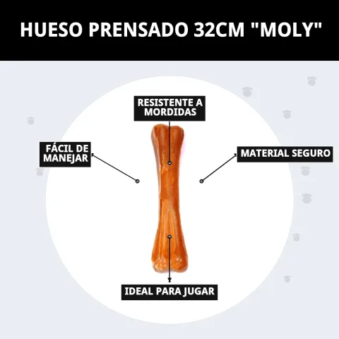 Présentation complète de l'Os Pressé 32 cm Moly sur Compa Pattes