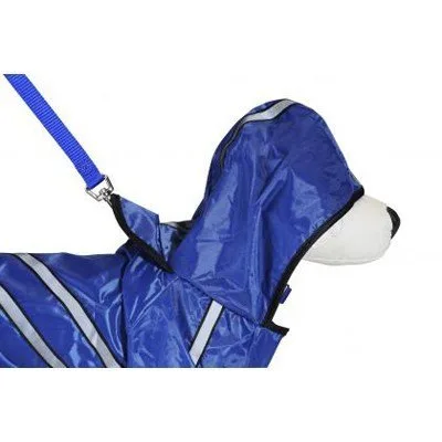 Vue arrière de l'imperméable avec capuche pour chiens petits et moyens