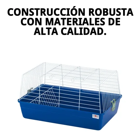Rampe et niveaux intérieurs de la cage pour lapins Compa Pattes