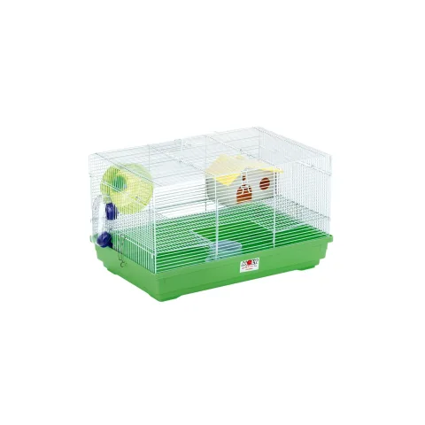 Intérieur spacieux de la cage pour hamster avec accessoires