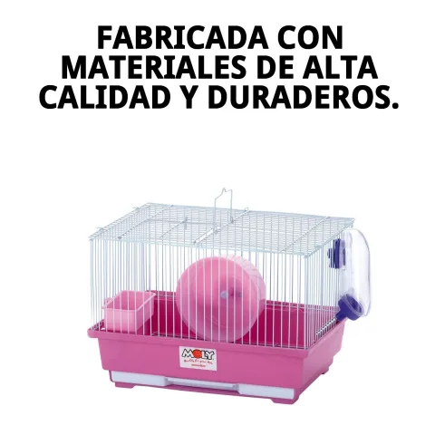 Vue latérale de la cage pour petits rongeurs