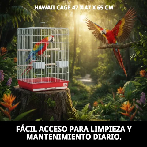 Fermeture sécurisée de la porte de la cage Hawai