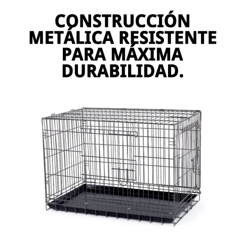 Cage métallique grande pour chiens déployée en intérieur domestique