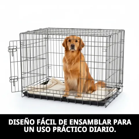Vue du dessus de la cage métallique moyenne pour chiens