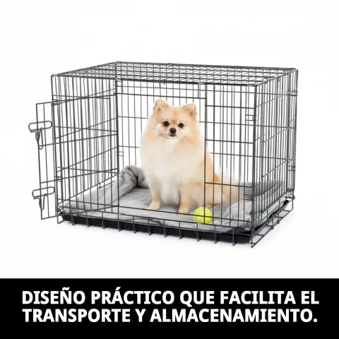 Détail de la fermeture métallique sécurisée de la cage pour chiens