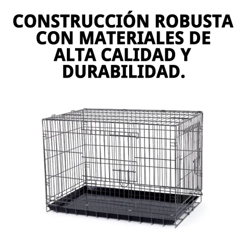 Vue latérale de la cage métallique pour chiens petits gabarits